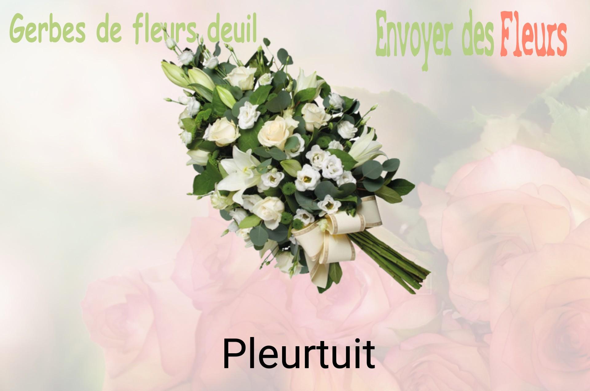 Gerbe de fleurs de deuil livrée à Pleurtuit